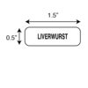 Nevs Liverwurst Label 1/2" x 1-1/2" DIET-535